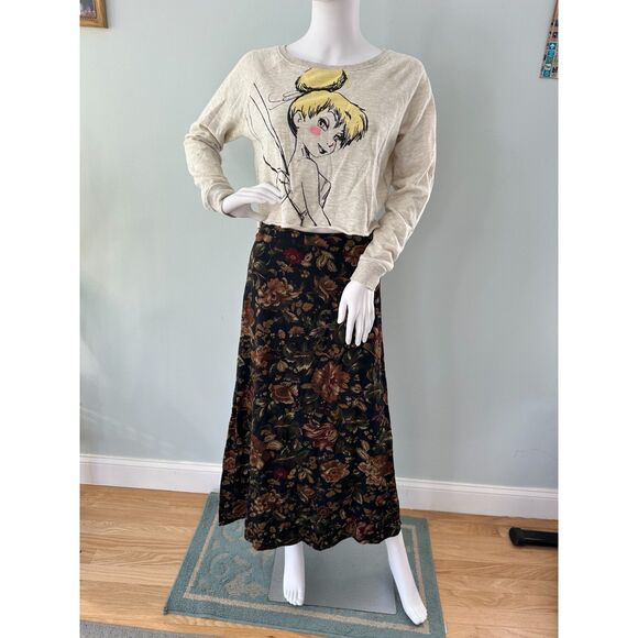 Disney Tinker Bell Crop Top Sweatshirt Long Sleeve Shirt Tinkerbell size M - Picture 5 of 6